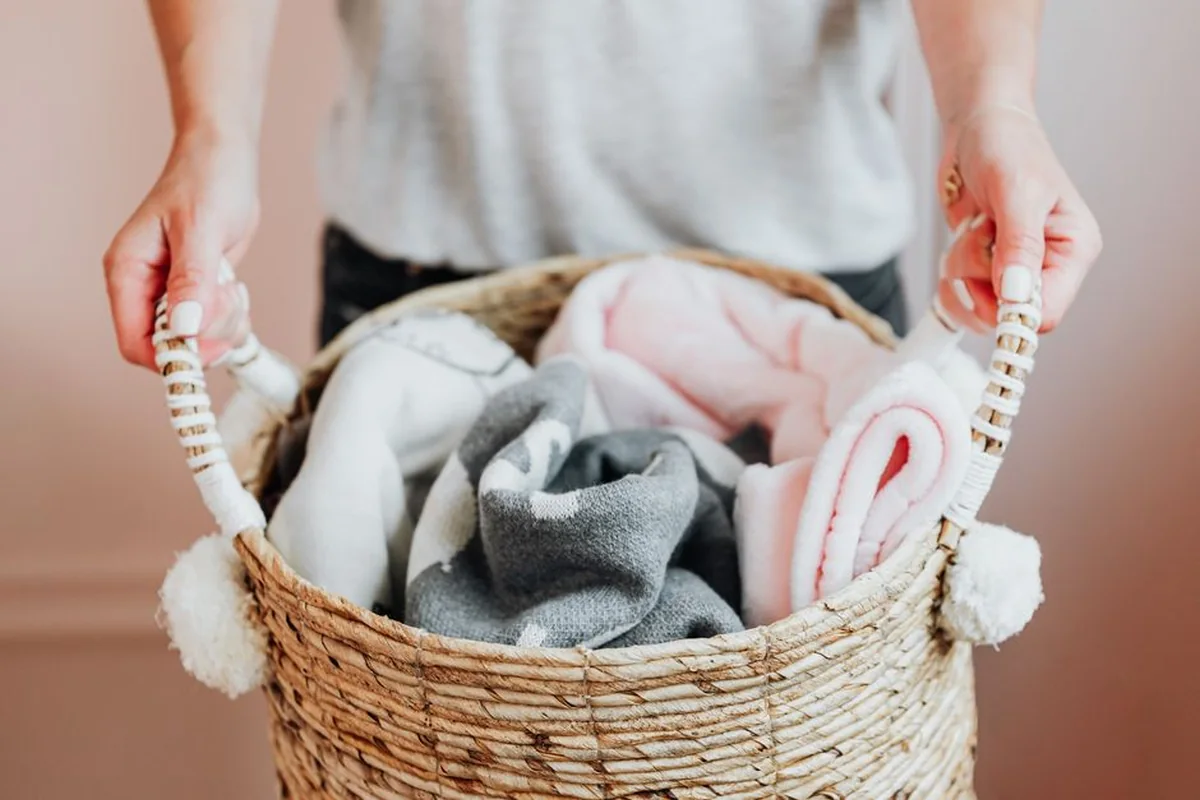 A practical gift basket arranged for parents